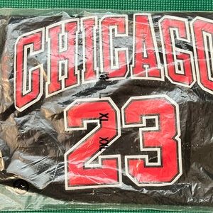 NWT-Official NIKE NBA Michael Jordan Black Mesh Jersey. Size Large & Length+2